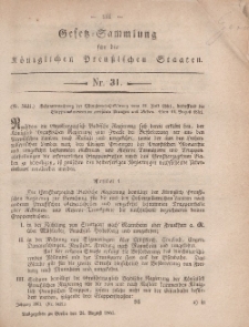 Gesetz-Sammlung für die Königlichen Preussischen Staaten, 24. August, 1861, nr. 31.