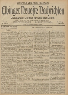 Elbinger Neueste Nachrichten, Nr. 38 Sonntag 8 Februar 1914 66. Jahrgang