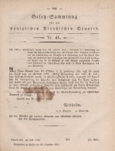 Gesetz-Sammlung für die Königlichen Preussischen Staaten, 28. Dezember, 1861, nr. 41.