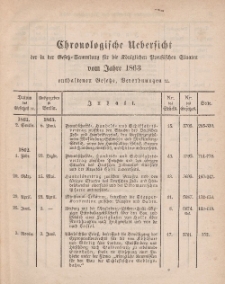 Gesetz-Sammlung für die Königlichen Preussischen Staaten (Chronologische Uebersicht), 1863