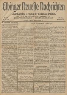 Elbinger Neueste Nachrichten, Nr. 39 Montag 9 Februar 1914 66. Jahrgang