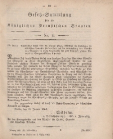 Gesetz-Sammlung für die Königlichen Preussischen Staaten, 2. März, 1863, nr. 4.