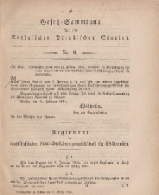 Gesetz-Sammlung für die Königlichen Preussischen Staaten, 17. März, 1863, nr. 6.