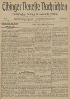 Elbinger Neueste Nachrichten, Nr. 41 Mittwoch 11 Februar 1914 66. Jahrgang