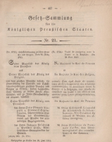 Gesetz-Sammlung für die Königlichen Preussischen Staaten, 30. Juni, 1863, nr. 21.
