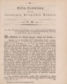 Gesetz-Sammlung für die Königlichen Preussischen Staaten, 24. September, 1863, nr. 29.