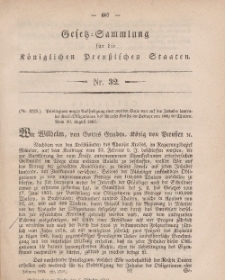 Gesetz-Sammlung für die Königlichen Preussischen Staaten, 6. Oktober, 1863, nr. 32.