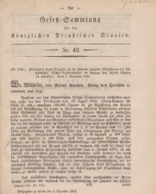 Gesetz-Sammlung für die Königlichen Preussischen Staaten, 5. Dezember, 1863, nr. 42.