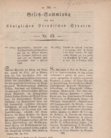 Gesetz-Sammlung für die Königlichen Preussischen Staaten, 22. Dezember, 1863, nr. 43.