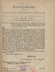 Gesetz-Sammlung für die Königlichen Preussischen Staaten, 23. Januar, 1865, nr. 2.