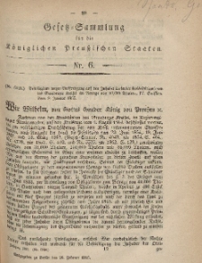 Gesetz-Sammlung für die Königlichen Preussischen Staaten, 28. Februar, 1865, nr. 6.