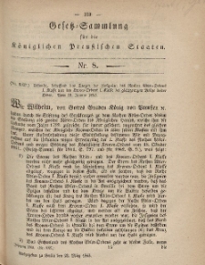 Gesetz-Sammlung für die Königlichen Preussischen Staaten, 22. März, 1865, nr. 8.