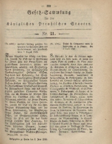 Gesetz-Sammlung für die Königlichen Preussischen Staaten, 8. Juni, 1865, nr. 21.