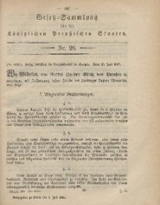 Gesetz-Sammlung für die Königlichen Preussischen Staaten, 8. Juli, 1865, nr. 28.