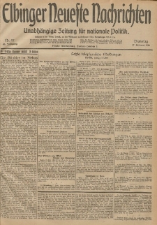 Elbinger Neueste Nachrichten, Nr. 47 Dienstag 17 Februar 1914 66. Jahrgang