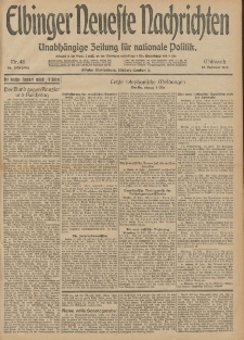 Elbinger Neueste Nachrichten, Nr. 48 Mittwoch 18 Februar 1914 66. Jahrgang