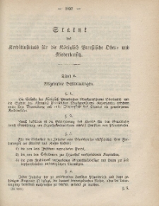 Gesetz-Sammlung für die Königlichen Preussischen Staaten (Statut des Kreditinstituts...)