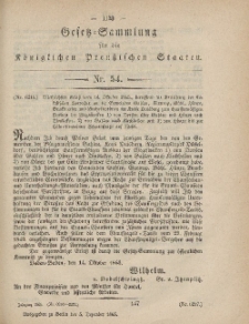 Gesetz-Sammlung für die Königlichen Preussischen Staaten, 5. Dezember, 1865, nr. 54.