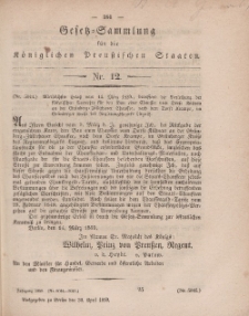 Gesetz-Sammlung für die Königlichen Preussischen Staaten, 30. April, 1859, nr. 12.