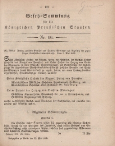 Gesetz-Sammlung für die Königlichen Preussischen Staaten, 25. Mai, 1859, nr. 16.