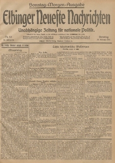 Elbinger Neueste Nachrichten, Nr. 52 Sonntag 22 Februar 1914 66. Jahrgang