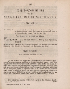 Gesetz-Sammlung für die Königlichen Preussischen Staaten, 7. Juli, 1859, nr. 24.
