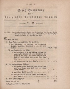 Gesetz-Sammlung für die Königlichen Preussischen Staaten, 22. Juli, 1859, nr. 27.