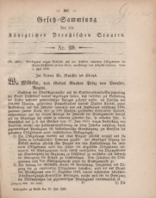 Gesetz-Sammlung für die Königlichen Preussischen Staaten, 30. Juli, 1859, nr. 29.