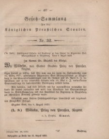 Gesetz-Sammlung für die Königlichen Preussischen Staaten, 31. August, 1859, nr. 32.