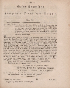 Gesetz-Sammlung für die Königlichen Preussischen Staaten, 27. September, 1859, nr. 35.