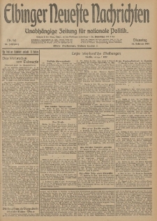 Elbinger Neueste Nachrichten, Nr. 54 Dienstag 24 Februar 1914 66. Jahrgang