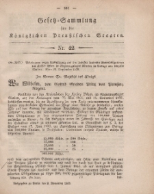 Gesetz-Sammlung für die Königlichen Preussischen Staaten, 9. November, 1859, nr. 42.