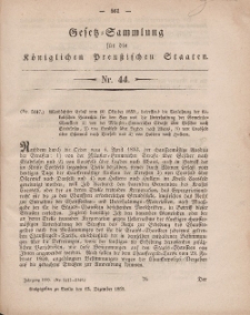 Gesetz-Sammlung für die Königlichen Preussischen Staaten, 15. Dezember, 1859, nr. 44.