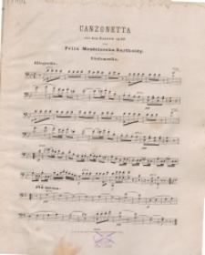 Canzonetta aus dem Quartett. Op. 12 von Felix Mendelssohn Bartholdy : Violoncello