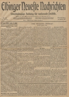 Elbinger Neueste Nachrichten, Nr. 56 Donnerstag 26 Februar 1914 66. Jahrgang