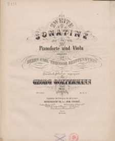 Zweite Sonatine für Pianoforte und Viola componirt Herrn Carl Theodor Reiffenstein. Op. 61