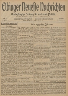 Elbinger Neueste Nachrichten, Nr. 57 Freitag 27 Februar 1914 66. Jahrgang