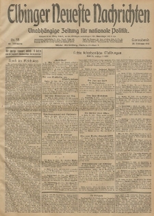 Elbinger Neueste Nachrichten, Nr. 58 Sonnabend 28 Februar 1914 66. Jahrgang