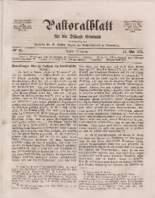 Pastoralblatt für die Diözese Ermland, 3.Jahrgang, 16. Mai 1871, Nr 10.