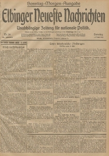 Elbinger Neueste Nachrichten, Nr. 59 Sonntag 1 März 1914 66. Jahrgang
