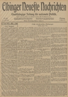 Elbinger Neueste Nachrichten, Nr. 60 Montag 2 März 1914 66. Jahrgang