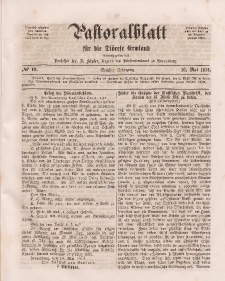 Pastoralblatt für die Diözese Ermland, 6.Jahrgang, 16. Mai 1874, Nr 10.