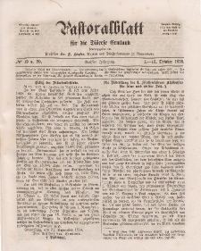 Pastoralblatt für die Diözese Ermland, 6.Jahrgang, 1-16. Oktober 1874, Nr 19 u.20