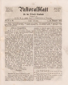 Pastoralblatt für die Diözese Ermland, 6.Jahrgang, 1-16. November 1874, Nr 21 u.22