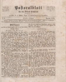 Pastoralblatt für die Diözese Ermland, 7.Jahrgang, Januar 1875, Nr 1.