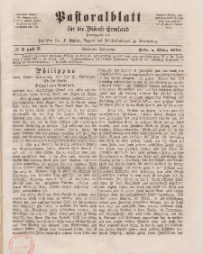 Pastoralblatt für die Diözese Ermland, 7.Jahrgang, Februar und März 1875, Nr 2, 3.