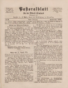 Pastoralblatt für die Diözese Ermland, 8.Jahrgang, September 1876, Nr 9.