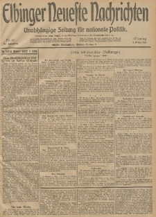 Elbinger Neueste Nachrichten, Nr. 67 Montag 9 März 1914 66. Jahrgang