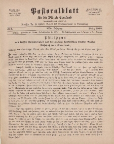 Pastoralblatt für die Diözese Ermland, 11.Jahrgang, 1. März 1879. Nr 3