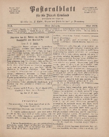 Pastoralblatt für die Diözese Ermland, 11.Jahrgang, 1. Mai 1879. Nr 5